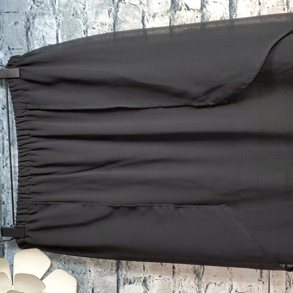 Monteau | Ethereal Boho Goth Lolita Black Sheer High Low Skirt - Picture 3 of 8